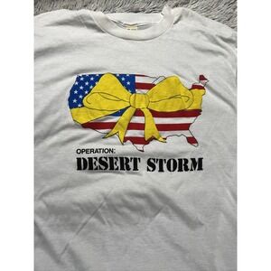 Operation Desert Storm Shirt Large Made In USA Yellow Ribbon Single Stitch XL